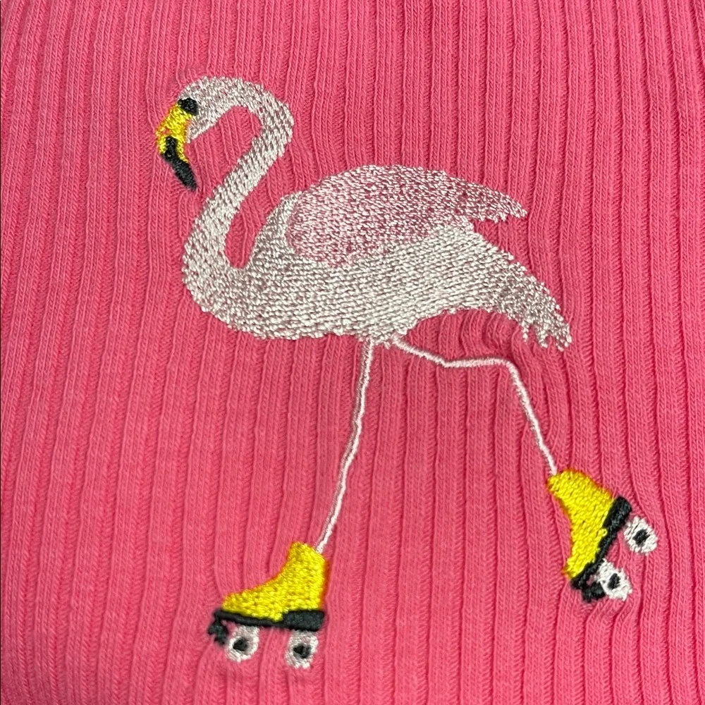 Falls Creek Girl’s Flamingo Ribbed Tank Top NWT Size XL (14-16)